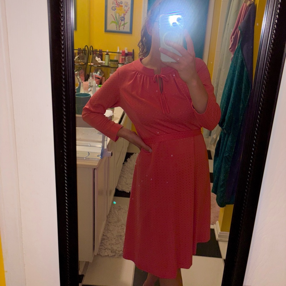 Vintage Pink Below-the-Knee Dress